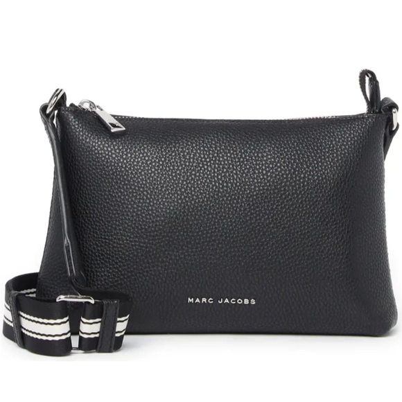 Marc Jacobs Handbags - Marc Jacobs Cosmo Leather Crossbody Bag Black Pebble Chic Thick Strap NWOT